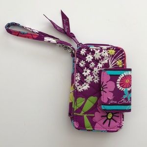 VERA BRADLEY Purple Wallet Clutch w/strap.